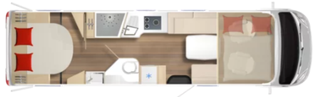 Burstner Elegance 920G  Motorhome Floorplan