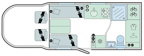 Bailey Adamo Refresh 69-4 2025 Motorhome Floorplan