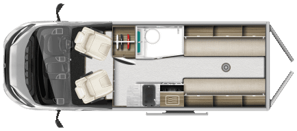 Autotrail V Line 610SE 2026 Campervan Floorplan