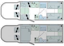 Bailey Adamo Refresh 75-4T 2025 Motorhome Floorplan