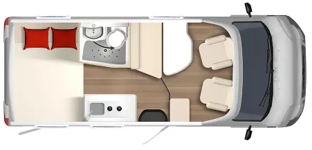 Burstner Nexxo Van 2022 T 590 G Floorplan