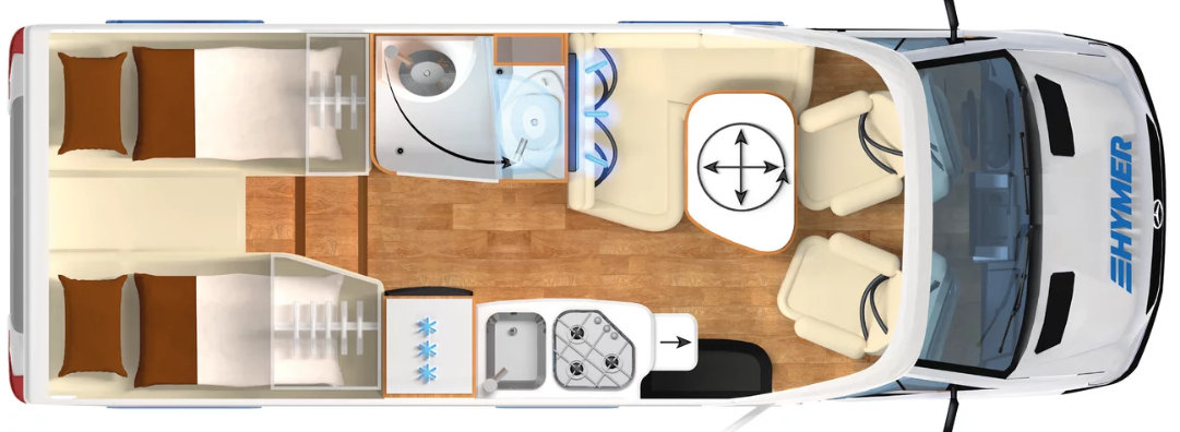 Hymer ML-T 570 Crossover 2025 Motorhome Floorplan