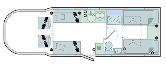 Bailey Adamo XL T 2025 Motorhome Floorplan