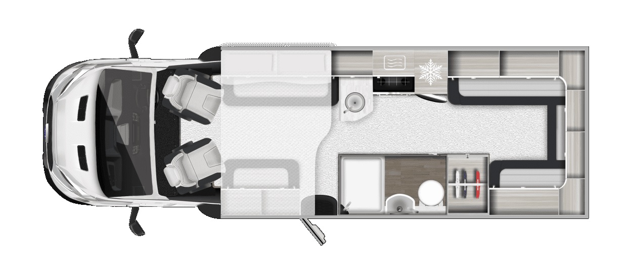 Autotrail F72  Motorhome Floorplan