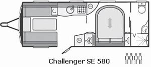 Swift Challenger 2014 580 Floorplan