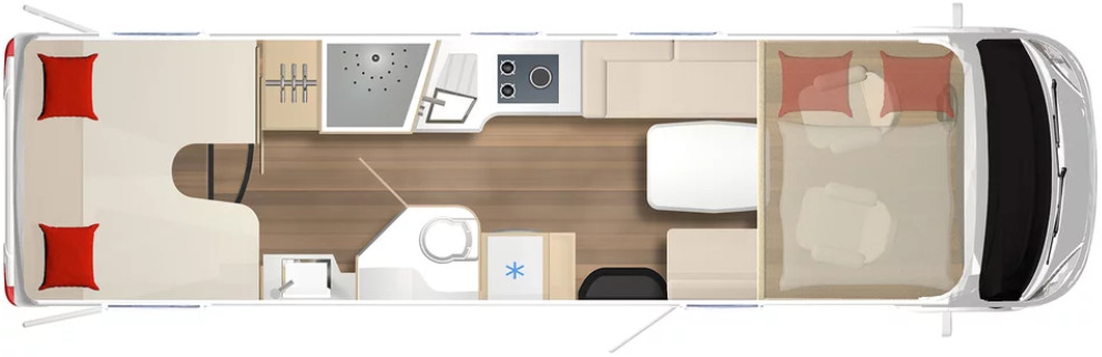 Burstner Elegance 910G  Motorhome Floorplan