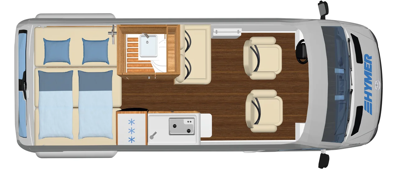 Hymer Grand Canyon S 4x4 2025 Campervan Floorplan