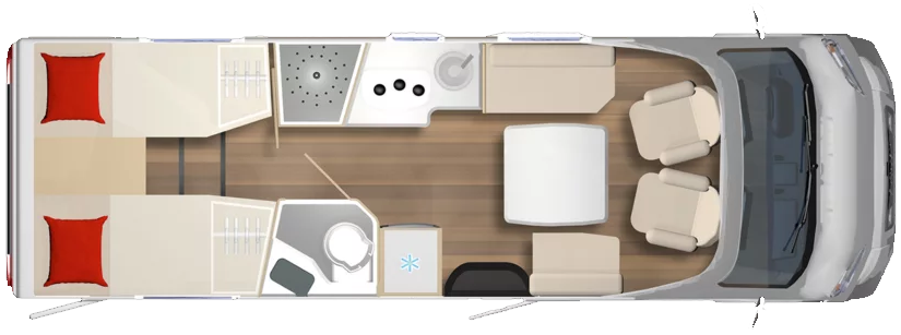 Burstner Lyseo TD 727G  Motorhome Floorplan