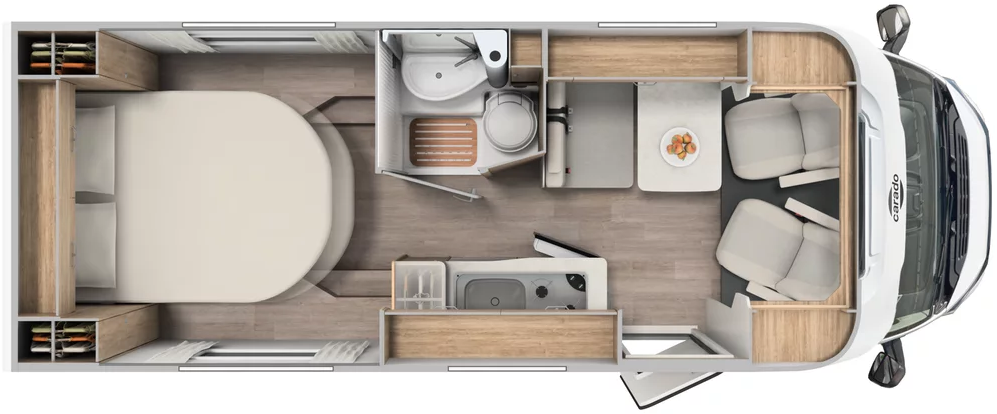 Carado V339 2025 Motorhome Floorplan