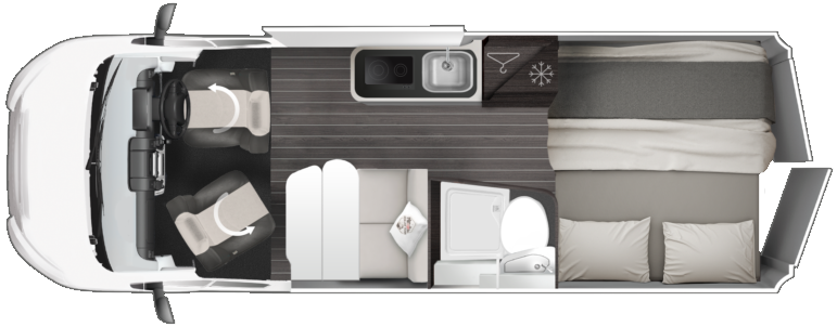 Rollerteam Livingstone 2 Sport 2025 Campervan Floorplan