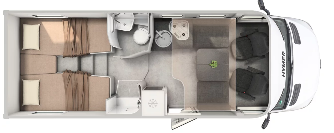 Hymer T-Class S 2025 685 Floorplan