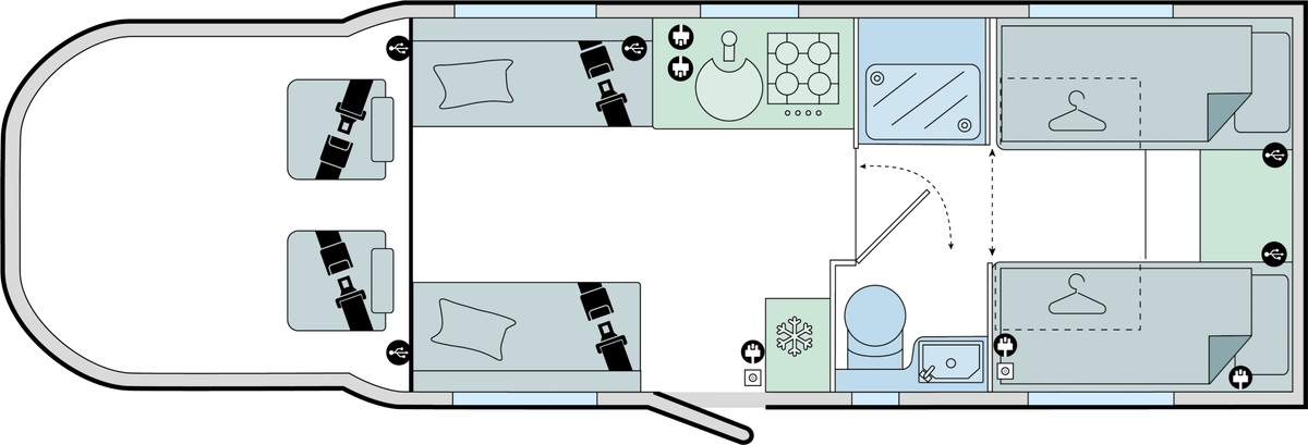 Bailey Adamo XL-T 2025 Motorhome Floorplan