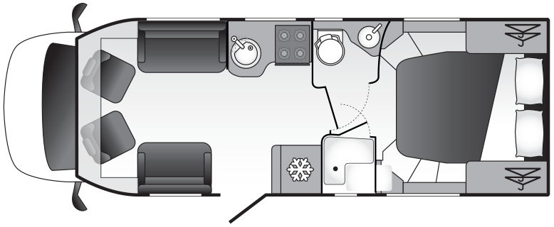 Coachman Travelmaster 545 2024 Motorhome Floorplan