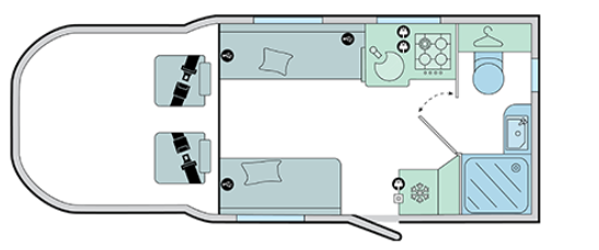 Bailey Adamo Refresh 60-2 2025 Motorhome Floorplan