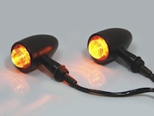 BLACK TORPEDO INDICATORS ORANGE LENSE L.E.D Image 3