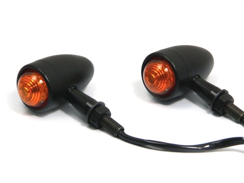 BLACK TORPEDO INDICATORS ORANGE LENSE L.E.D Image 4