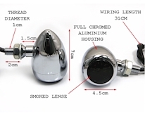 CHROME L.E.D SMOKED LENSE INDICATORS Image 3