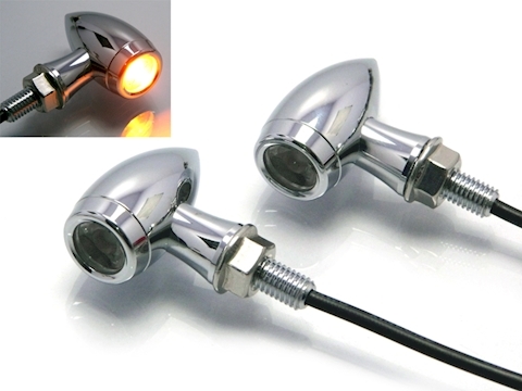 MICRO L.E.D CHUBBY CHROME INDICATORS