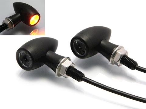 MICRO L.E.D CHUBBY BLACK INDICATORS