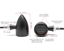 L.E.D TURN SIGNALS / BRAKE LIGHT INTEGRATED BLACK INDICATORS Image 2