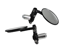 BLACK ROUND BAR END MIRRORS Image 4