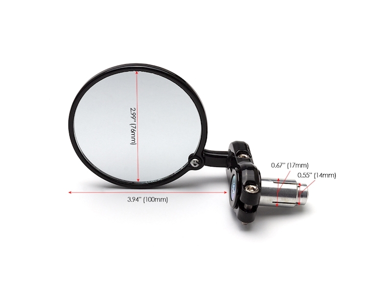 BLACK BAR END MIRRORS Image 2