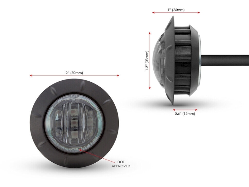 STOP TAIL LIGHT L.E.D FLUSH MOUNT SMOKED Image 2