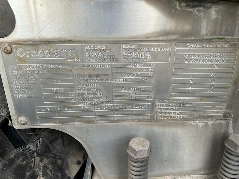 Scania P370 20,000 Litre Milk Tankers