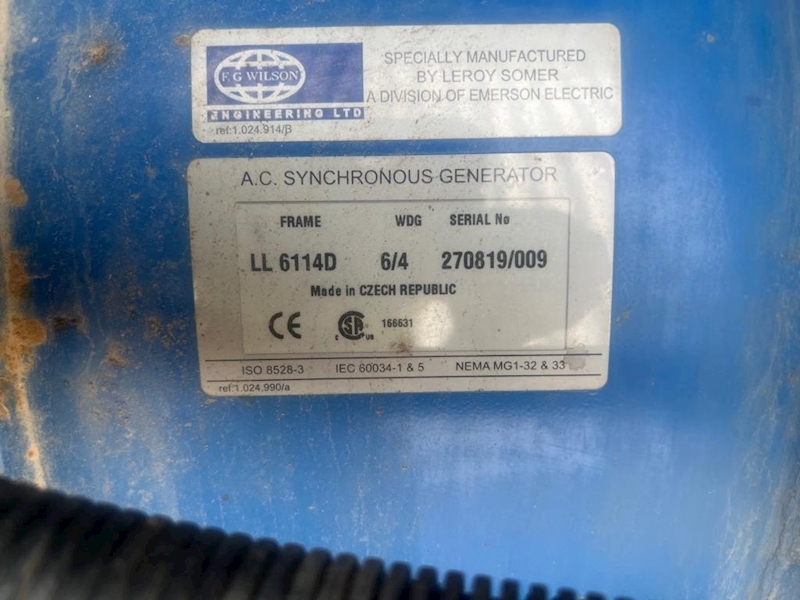 Fg Wilson 500 KVA 360KW 415/240 Volts Generator