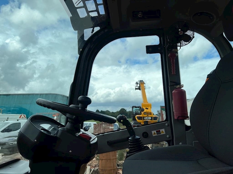 Black And White Articulated Telehandler
