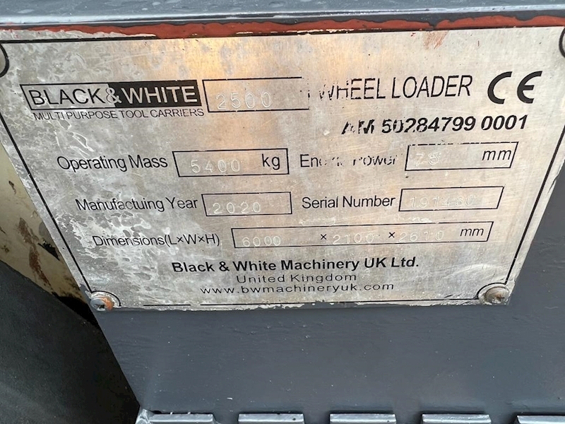 Black And White Articulated Telehandler