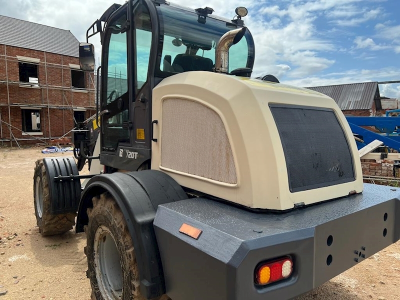 Black And White Articulated Telehandler