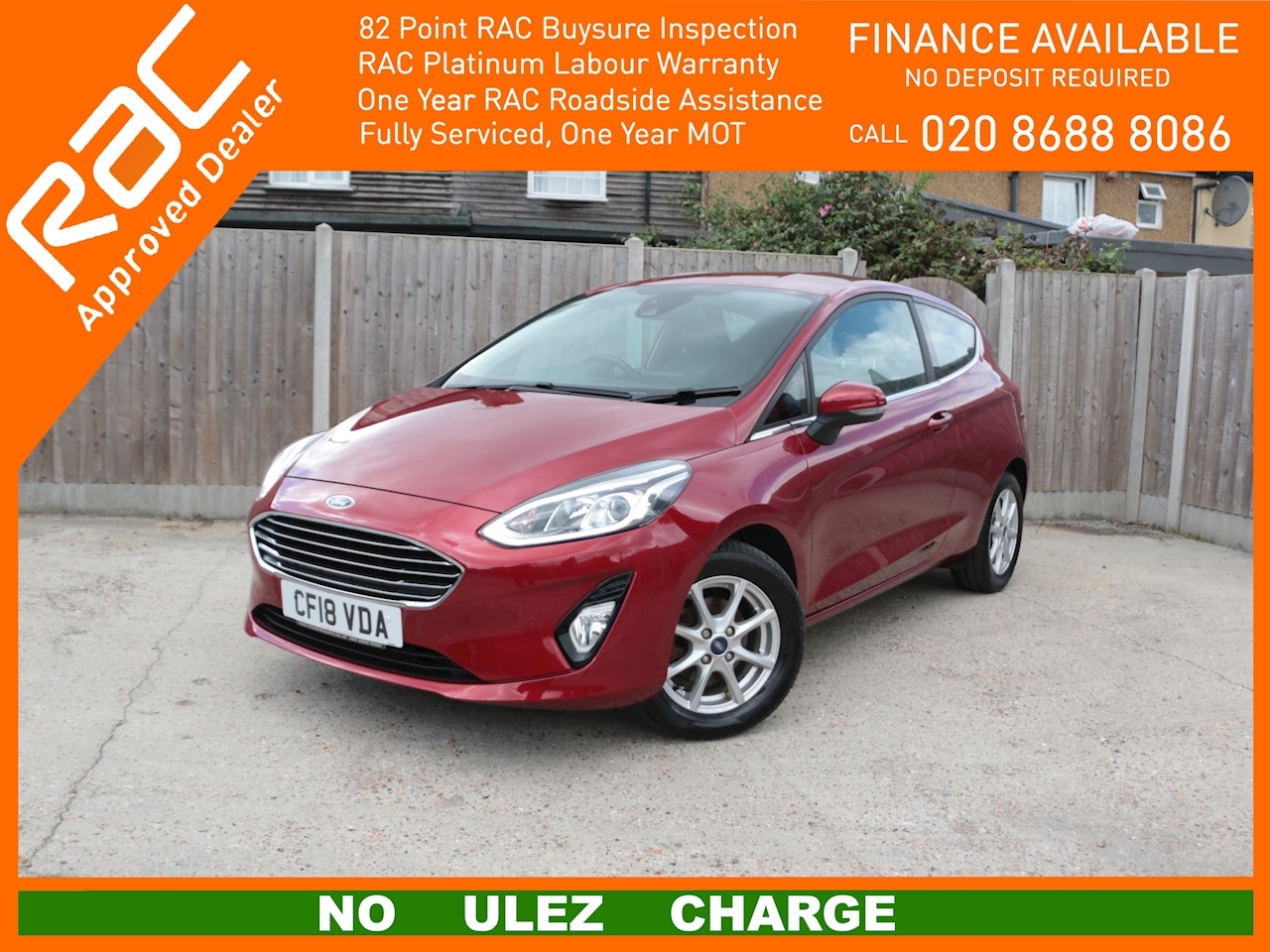 Used 18 Ford Ford Fiesta 1 0t 100 Ps Ecoboost Zetec Hatchback 3 Door For Sale Mccarthy Cars Uk Limited