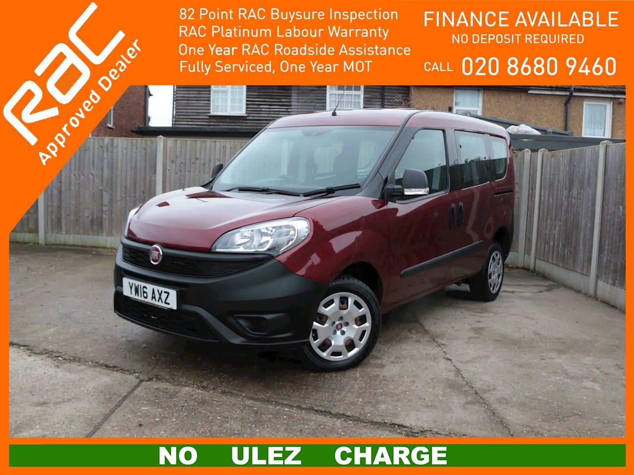 Used 2016 Fiat FIAT DOBLO 1.4 POP MPV 5 DOOR WAV GOWRINGS WHEELCHAIR