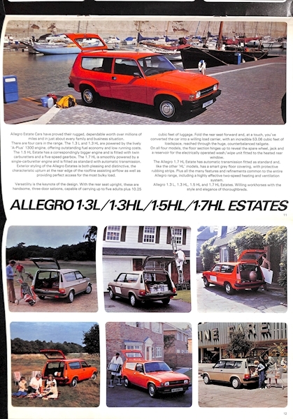 Austin Allegro 3 Car Sales Brochure 3331/D 1980 Image 5