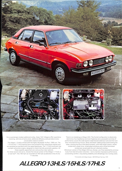 Austin Allegro 3 Car Sales Brochure 3331/D 1980 Image 6