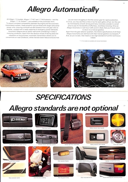 Austin Allegro 3 Car Sales Brochure 3331/D 1980 Image 8
