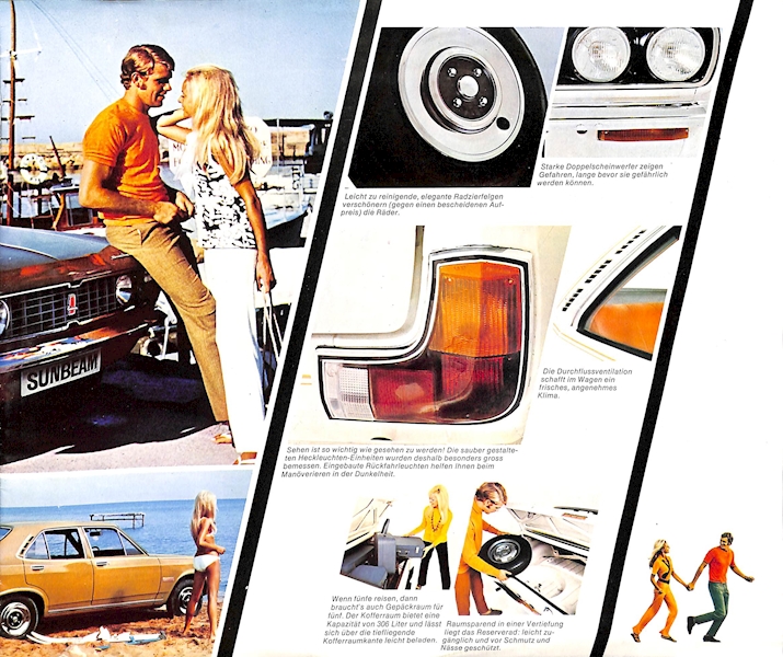 Sunbeam Avenger Car Sales Brochure German Text 1972 Image 3