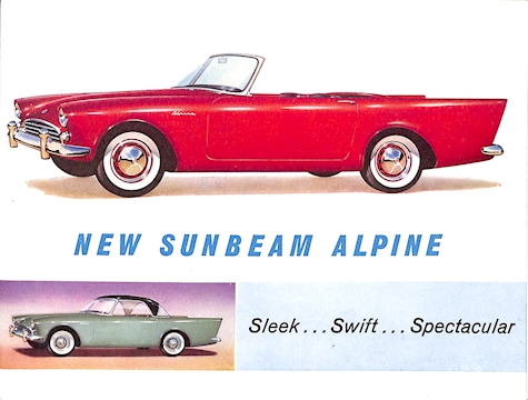 Sunbeam Alpine Series 1 Car Sales Brochure 638 H 1959