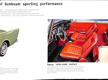 Sunbeam Alpine Series III Car Sales Brochure 945 H 1963 Image 3