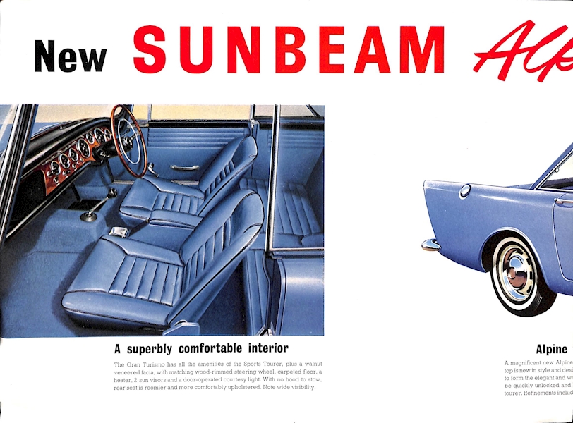 Sunbeam Alpine Series III Car Sales Brochure 945 H 1963 Image 4