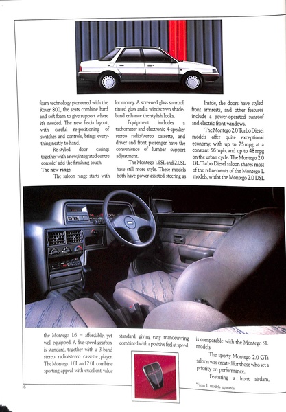 Austin-Rover Range Brochure Metro, Montego, Mini, #3904/E 1989 Image 11