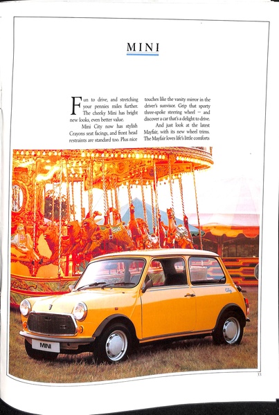 Austin-Rover Range Brochure Metro, Montego, Mini, #3904/E 1989 Image 14