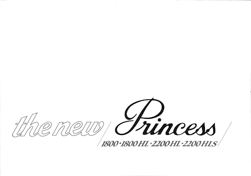 Princess Range Brochure, 1800, 1800HL, 2200HL & 2200HLS #3153/E 1977