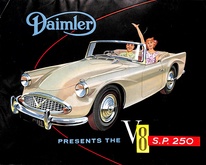 Daimler V8 SP250 Sports Foldout Brochure, #D59 1959 Image 1