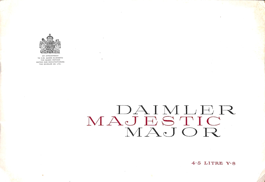 Daimler Majestic Major 8-page Large Format Brochure 1961/62 Image 1
