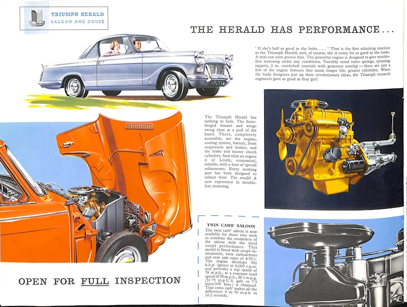 Triumph Herald Car Sales Brochure #268/R6/9/60 1960 Image 9