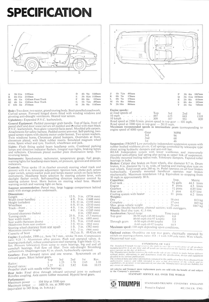 Triumph GT6 Mk2 Car Sales Brochure #402/1268/UK 1968 Image 8