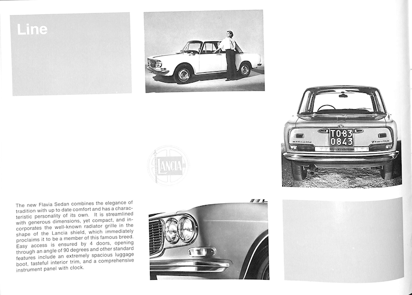 Lancia Flavia Car Sales Brochure, #8799204 1967 Image 6